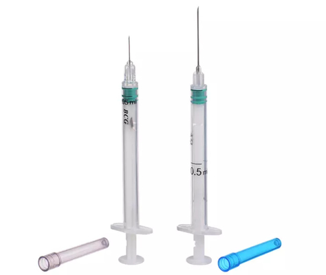 Jeringuilla vaccínea médica disponible de 1cc 3cc con la aguja